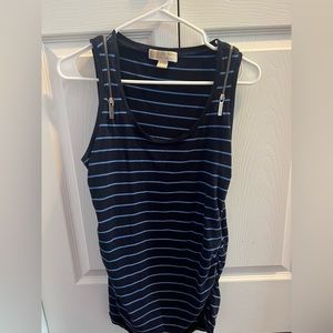 LIKE NEW! Michael Kors blue stripe tank top * Size Large